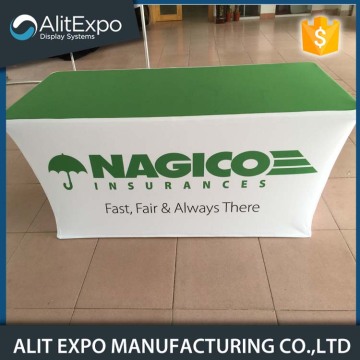 Custom exhibition rectangular ployester fitted table cloth