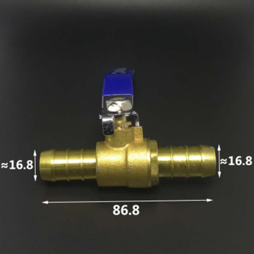 16mm Hose Barb Two Way Brass Shut Off Ball Valve For Fuel Gas Water Oil Air