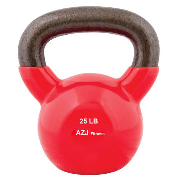 25LB Red Vinyl Coated Kettlebell