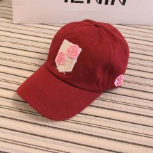 3D Embroidery Roses Baseball Cap Unstructured Baseball Hat Metal closure Dad Hat