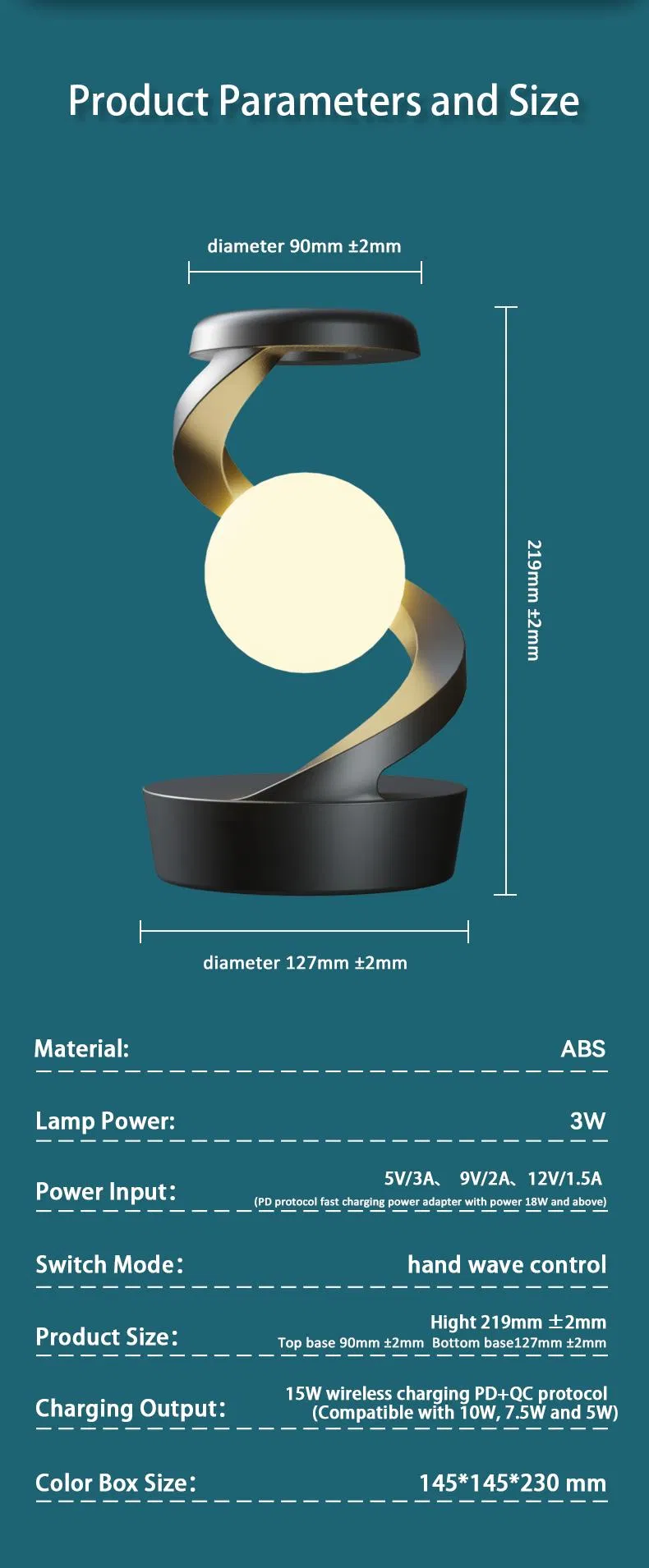 Elegant Desktop Rotating Suspension Lamp for Stress Relief and Decor