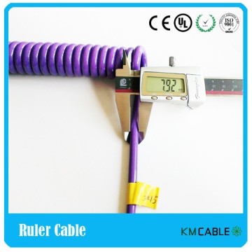 Handle machine coiled cable spiral cable