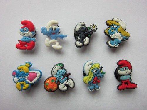 FREE SHIPPING 16 PCS  Smurf SHOE CHARMS FIT JIBBITZ