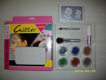 New cheap sparkle Glitter tattoo kit