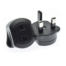 Hot Selling Durable UK Travel Electric Power Plug Adapter - 2 Pin to 3 Pin, Black