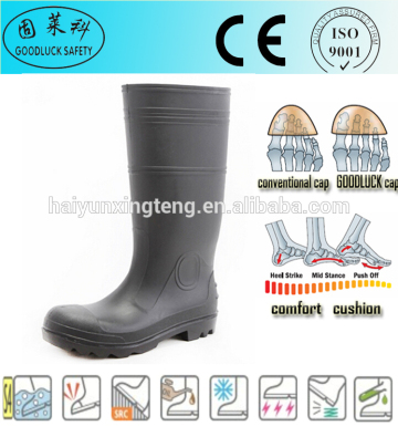 Construction Field Natural Rubber Gumboots PVC Rubber Rain Boots