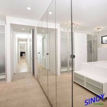 Clear beveled edge polished mirror glass