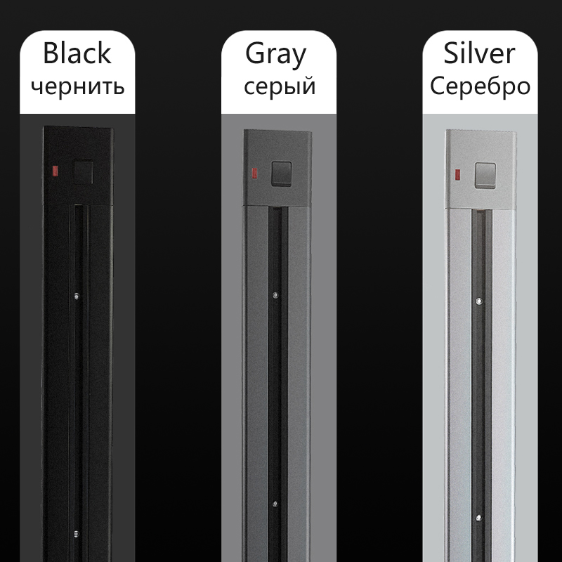 movable kitchen electrical black LED  recessed and surface track Socket with 3 gang power socket /60CM power track socket