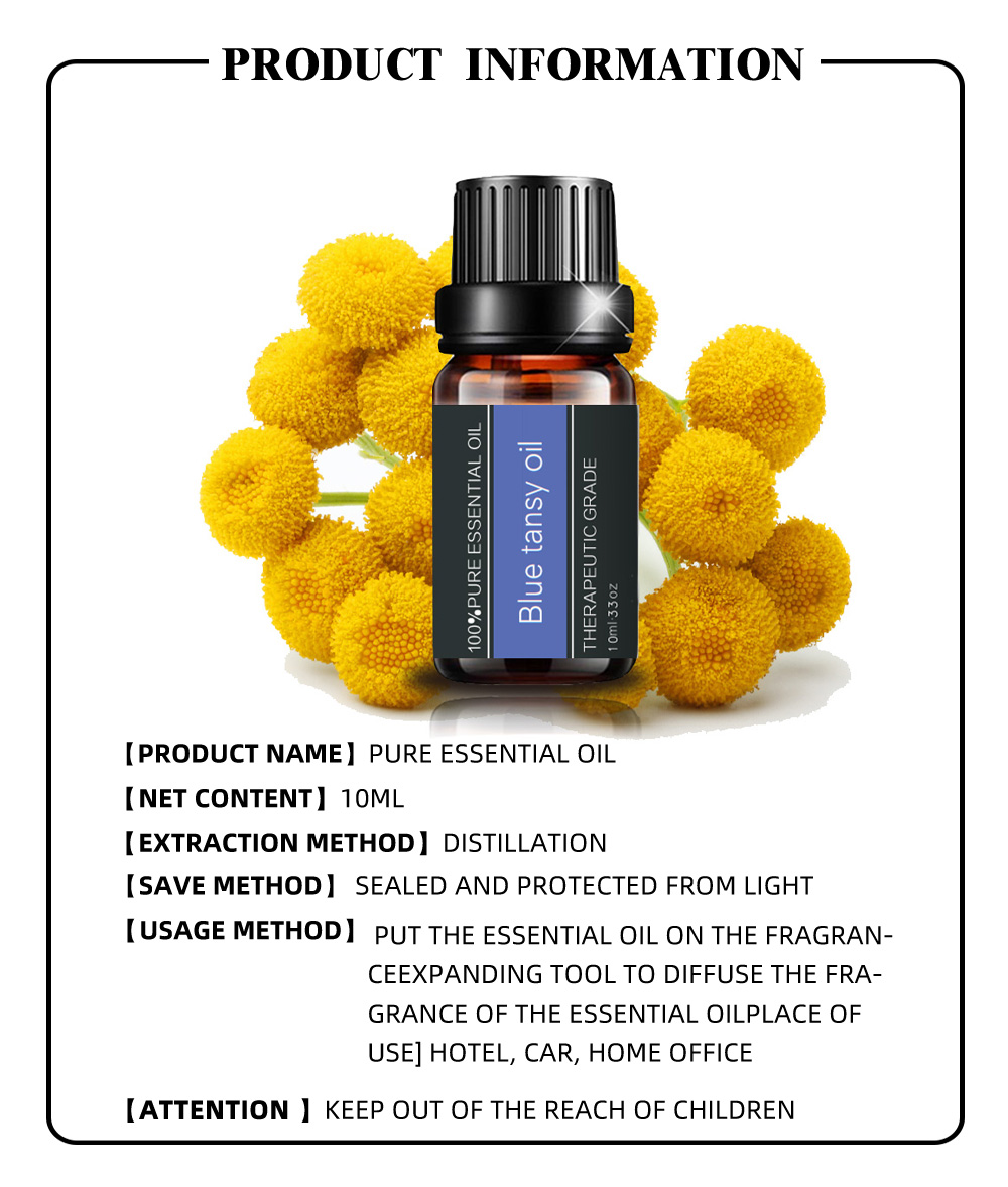 Huile de tansy bleu biologique naturel Huile essentielle pour les soins de la peau