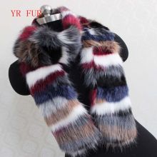YRC055 Colourful Faux Fur Scarf Long Custom Women Fox Fur Scarf