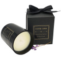 Premium glanzend zwart glas Natural Soy Wax Candles