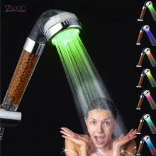 7 Color Changing Ionic Double Filter Chlorine Soft Water Shower Head