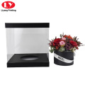 Custom Black Square Flower Box Clear Boxes Delivery