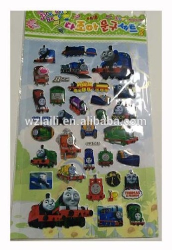 Thomas and friend expoxy puffy sticker/epoxy sticker made in China