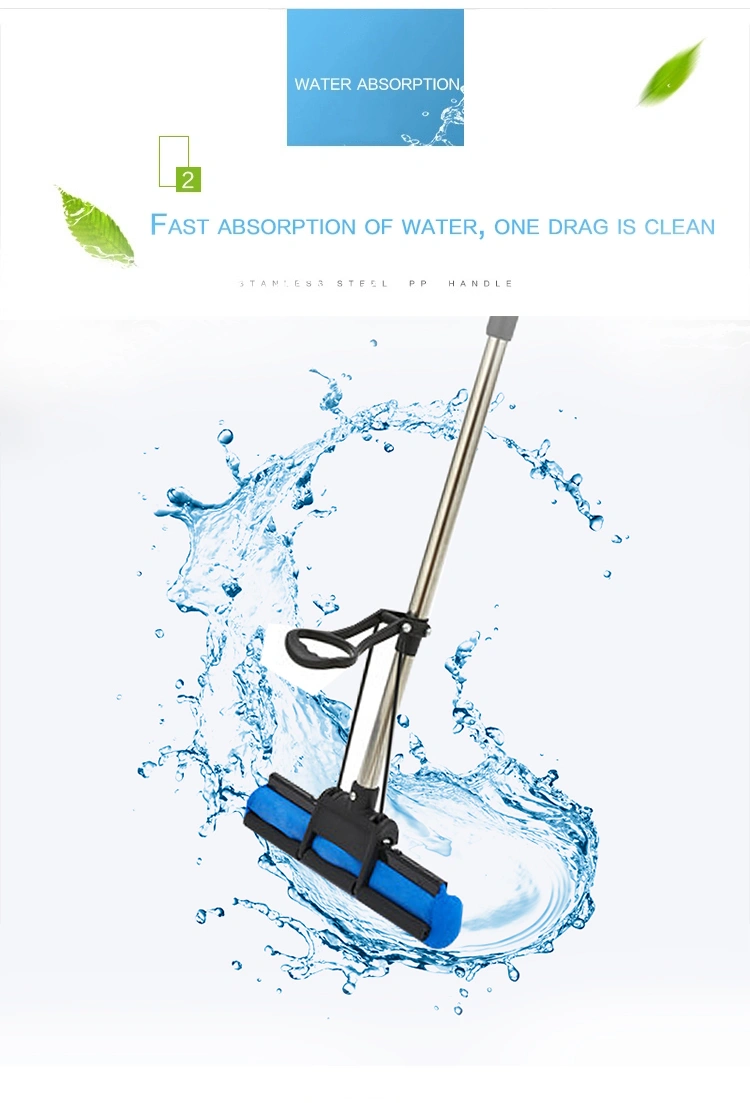 PVA Mop Sponge Magic Clean Floor Cleaning Aluminium Mop