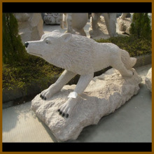 Outdoor garden decor stone animal wolf sculpture