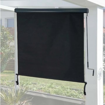 Drop Sunshade Awning and Roller Blinds
