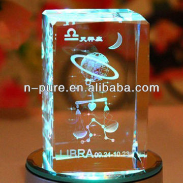 3D Laser Crystal Twelve Constellation for Gifts