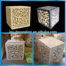 Cast stone garden lantern lighting