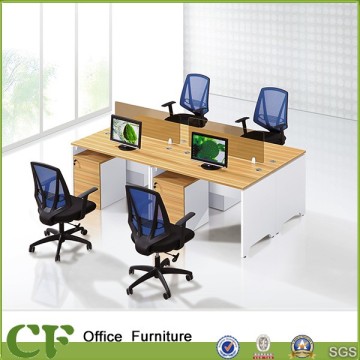 Melamine desktop glass screen office desk