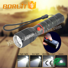 Outdoor Square Cone Rechargeable T6 Flashlight Telescopic Zoomable