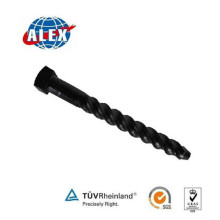 Railway Screw Spike For Fastening system, Track MaterialRailway Screw Spike , Alibaba China low price Plain Oiled  Railway Screw