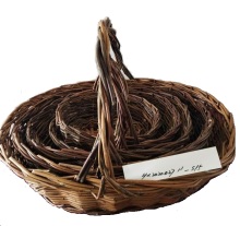 Nice designed natural willow decorated flower basket
