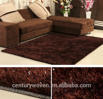 plain color polyester shaggy carpet