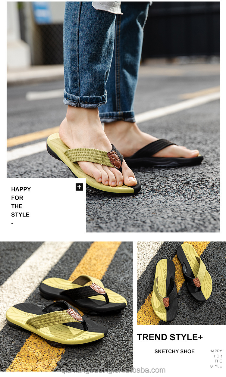 40-47 EVA soft sole lightweight flip flops Comfortable shoes Webbing sandals men's flip flops beach casual shoes for men