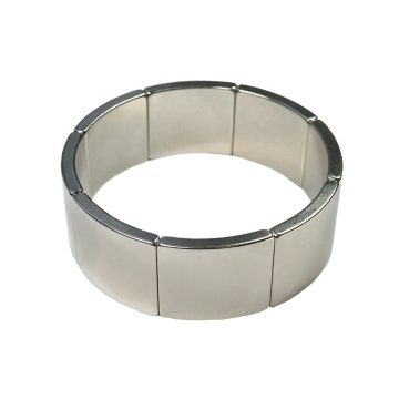 Arc shaped neodymium axial flux generator magnet