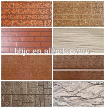 facade panels under the brick