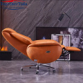 Leather metal swivel chair for office boss chair