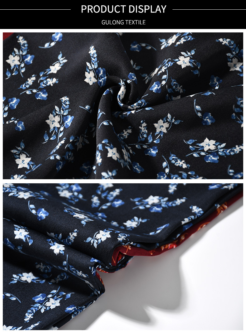 55% Polyester 45% Spandex Weft Elastic Jacquard Chiffon Fabric for Women's Fashion Garments/Blouses/Shirts/Skirts