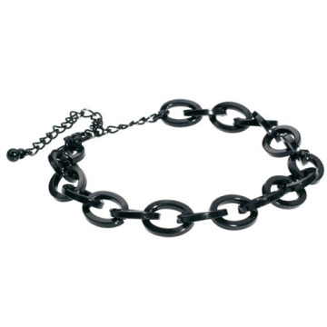 Simple hot saled chain styled black charm bracelet