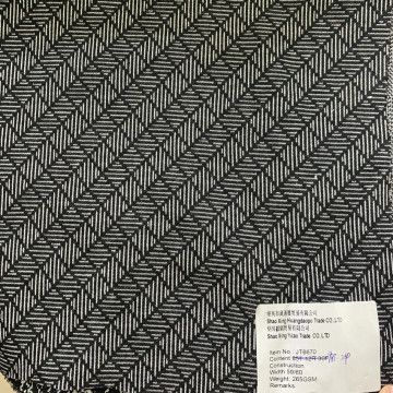 Black and White Twill Checks Stripes 98T/2SP Fabric