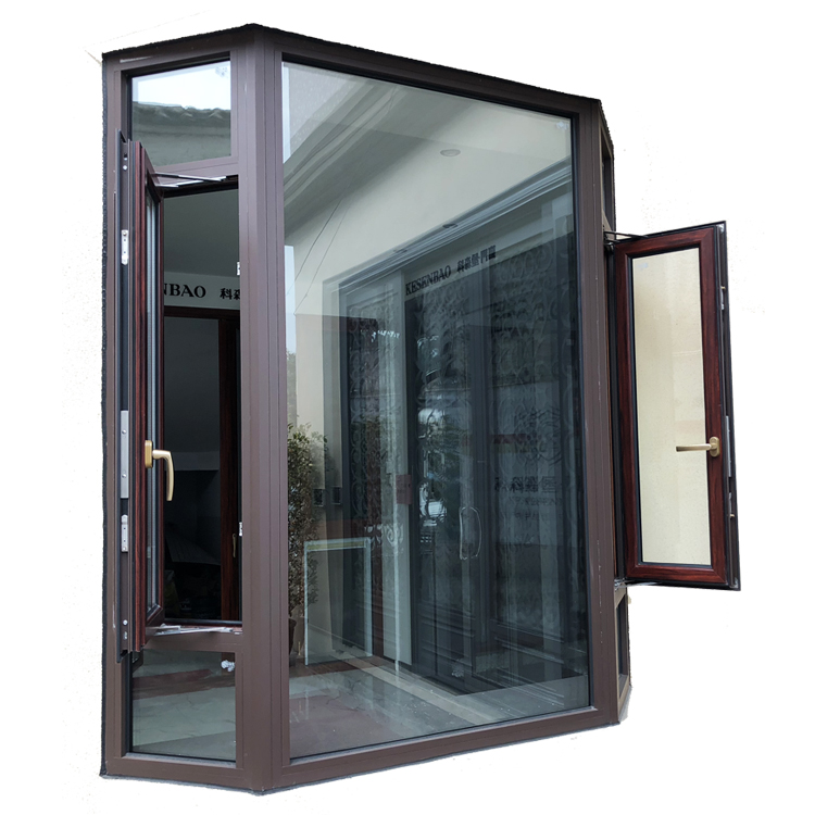 European standards thermal break double laminated glazed swing opening casement window hopo aluminum window