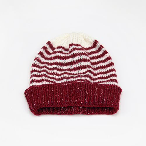 autumn winter striped knitted hat