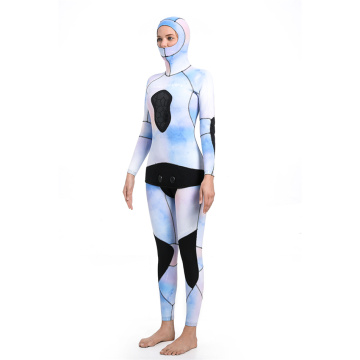 Seaskin 4mm celana pinggang tinggi berkerudung wanita wetsuits