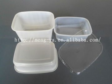 Disposable PS Plastic box with lid For dinner