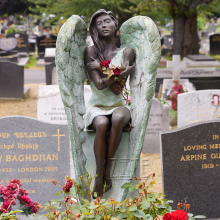 Classical Designs Monuments Bronze Cemetery Angel Statue Sculpture