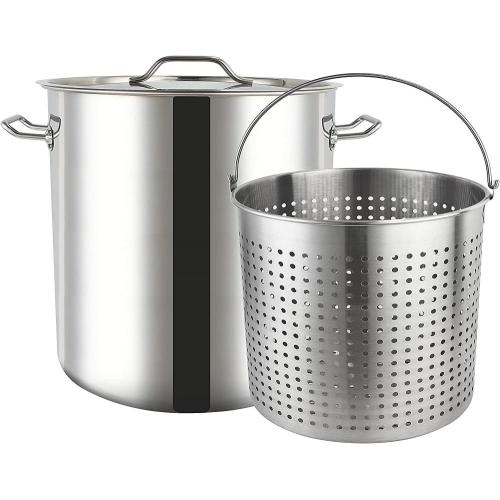 Maceta de acero inoxidable con cesta 100QT