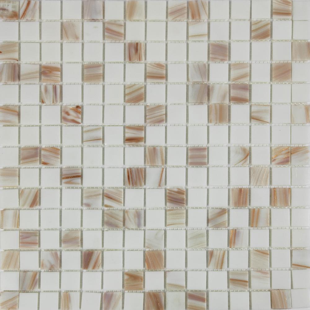 Collegamento in oro Rosa rosa Tessere di mosaico in vetro minimalista