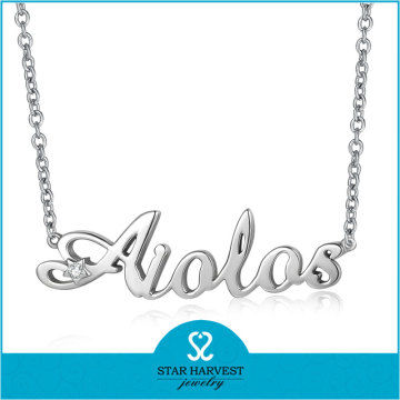latest designs sterling silver necklace for woman