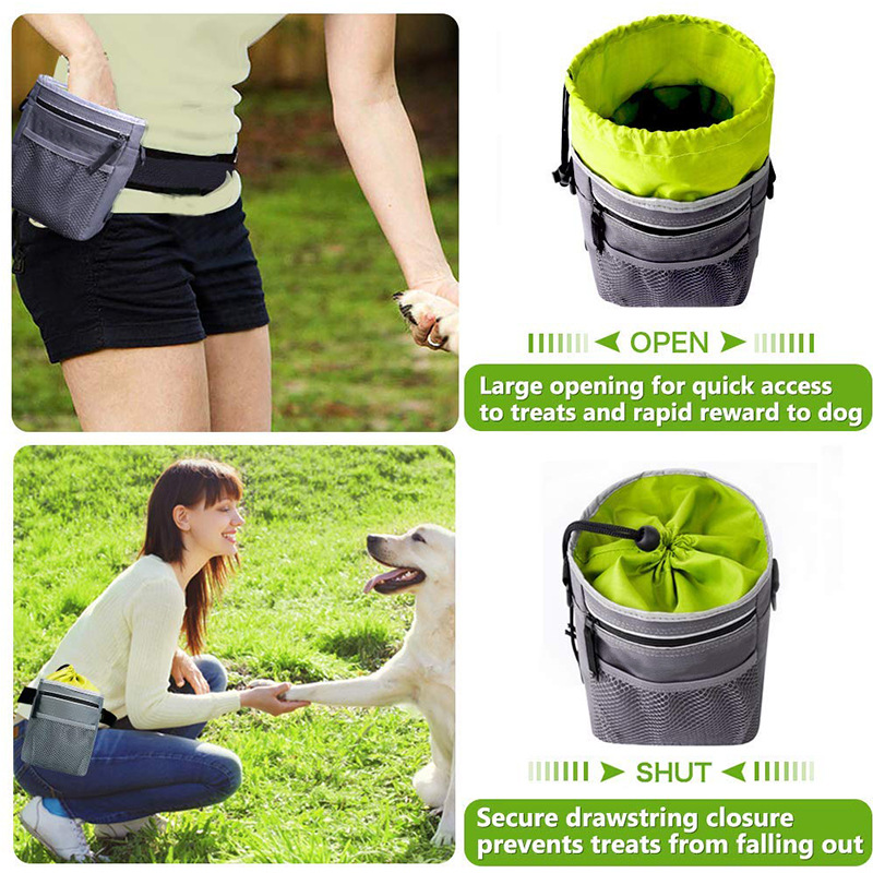 Amazon hot selling pet training food storage bag can put garbage easy use outside accept customized waist bag