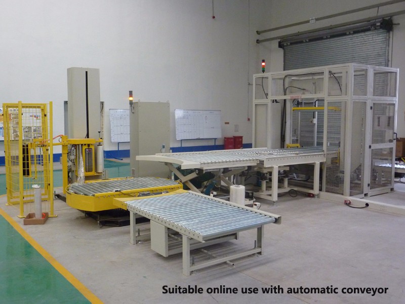 China Factory Supply Automatic Online Strech Film Pallet Wrapping Machine