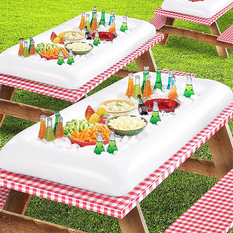 Barre de salade gonflable PVC portable et refroidisseur de buffet