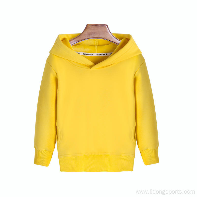 Custom fashionable cotton fleece blank Children hoodies