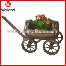 Large Barrel Garden Wagon Planters Antique Wood Planter Stands