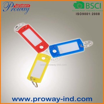 cheap plastic label key tags with key ring