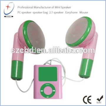 gift speaker for christmas present,earphone shape speaker